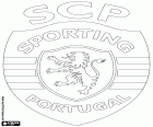 Badge van Sporting Clube de Portugal, ook foutief bekend als Sporting Lissabon, sport club en voetbal club gevestigd in Lissabon, de hoofdstad van Portugal