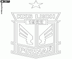 Embleem van KKS Lech Poznań, Kolejowy Klub Sportowy Lech Poznań SA, voetbalclub uit Poznan, stad aan de oevers van de rivier Varta in West-Centraal Polen en de hoofdstad van het woiwodschap Groot-Polen. Poznan is één van de oudste steden van het land