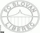 Schild van FC Slovan Liberec, voetbalclub met hoofdkantoor in Liberec, stad, dicht bij de grens met Duitsland en Polen, in het noorden van Tsjechië