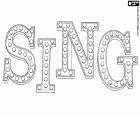 Sing, het originele logo in het Engels van de animatiefilm, geproduceerd door Illumination Entertainment