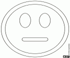 De emoticon uitdrukken geen emotie, Smiley met een neutraal gezicht