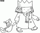 Het prinsesje met de vacht en de sjaal met de teddybeer in de hand