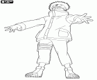Shino Aburame, een ninja chunin van de Aburame-clan, een personage van Naruto