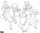 Naruto samen met andere personages uit bekende anime-manga
