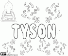 Tyson, Engelse naam voor jongen die afkomstig is van dezelfde Engelse achternaam met verschillende mogelijke oorsprong, Tyson, variant van Tayson en Dyson