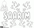 Saarim, mannelijke naam van Arabische oorsprong, evenals haar varianten Sarim en Saarem onder anderen. Sarim is ook een naam die wordt gebruikt voor meisje