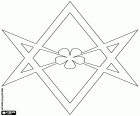 De unicursal hexagram met een bloem met vijf bloemblaadjes in het midden is een van de symbolen van Thelema, een esoterische symbool. Thelema wordt beschouwd als een mystieke filosofie, een godsdienst of een spirituele wetenschap