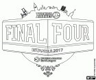 Het logo van de EuroLeague Basketball FinalFour Istanbul 2017. Van 19 tot en met 21 mei 2016, op de Sinan Erdem koepel van Istanboel, Turkije. De halve finales zijn CSKA Moskou versus Olympiakos en Fenerbahce ten opzichte van Real Madrid. Goed geluk aan alle teams!
