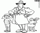 De Inspector Gadget, zijn nicht Sophie en haar hond zijn de drie protagonisten