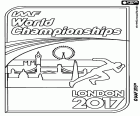 Het logo van de Wereldkampioenschappen atletiek Londen 2017, georganiseerd door de IAAF in de Britse hoofdstad van 4 tot 13 augustus 2017