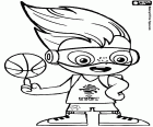 Sam Dunk is de mascotte van de FIBA EuroBasket 2017. Sam Dunk is een basketbal superheld, een personage bedacht door de fantasie van een jonge jongen die een grote fan van basketbal is