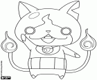 Jibanyan is de geest van een schattige kat, een Yo-Kai, een personage uit de videogame en anime Yo-Kai Watch