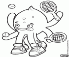 Pypus de octopus is een wonderbaarlijke tennisser, die kunnen spelen met twee rackets
