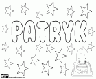Patryk, mannelijke naam van Latijnse oorsprong, afgeleid van Patricius, gebruikt in verschillende talen als variant van Patrik. Patryk, Poolse naam voor jongen, verkleinwoord van Patrycjusz