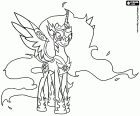 Daybreaker, de slechte vorm en bedorven van prinses Celestia, een eenhoorn van My Little Pony