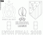 Olympique de Marseille versus Atlético de Madrid, de finale van de UEFA Europa League 2017-2018, 16 mei, 2018, in het Parc O, Lyon, Frankrijk