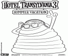 Het lichaam van de gelatine van de monster Blobby zwieren altijd op het ritme van de muziek. Een personage uit de nieuwe film Hotel Transylvania 3, zomervakantie
