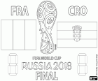 Frankrijk vs Kroatië. Finale van de FIFA Wereldkampioenschap voetbal Rusland 2018. Loezjniki, Moskou, 15 juli 2018 Olympisch Stadion