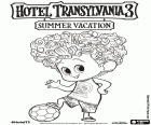 Dennis speelt voetbal tijdens de zomervakantie, een scène uit de film Hotel Transylvania 3