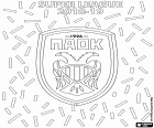 PAOK van Salonica, de kampioen van de Super League 2018-2019, het beste professionele kampioenschap voetbal in Griekenland