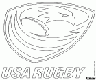 Logo van het Amerikaanse rugbyteam, bekend onder de bijnaam The Eagles, De adelaars