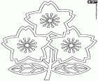Logo met drie kersenbloesem, het symbool van het nationale rugbyteam van Japan dat de bijnaam The Brave Blossoms, de dappere bloemen