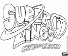 Logo van de SuperZings of SuperThings, collectie van kleine collectible speelgoed. De kleine plastic personages zijn alledaagse voorwerpen veranderd in helden en schurken, de rivalen van Kaboom