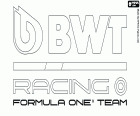 Logo van een autosportteam, BWT Racing Point F1 Team
