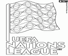 Logo van de UEFA Nations League, voetbal kampioenschap met Europese nationale teams gehouden om de twee jaar. De eerste editie vond plaats in het seizoen 2018-2019