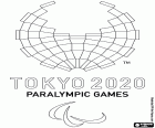 Het logo van de Paralympische Spelen van Tokio 2020. Paralympische wedstrijden worden gehouden van 24 augustus tot 5 september 2021 vanwege de Covid-19 coronaviruspandemie