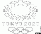 Een kleurplaat met het officiële logo van de Olympische Spelen van Tokio 2020. Vanwege de Covid-19 coronaviruspandemie werden de Olympische Spelen van Tokio 2020 uitgesteld en uiteindelijk gehouden in de Japanse hoofdstad van 23 juli tot 8 augustus 2021.