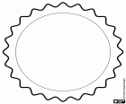 Een herdenkingsmedaille met gekartelde contour. Een herinneringsobject voor deelnemers aan een sportwedstrijd