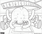 Puzzel van de octopus Pypus die de tekeningen van een geanimeerde film voorbereidt
