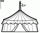 De tent van een circus is een lichte constructie van tijdelijke aard. Er zijn tenten van verschillende grootte. De tenten worden geassembleerd waar ze nodig zijn en gedemonteerd wanneer ze klaar zijn met hun functie