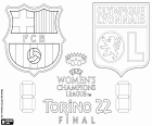 De UEFA Women's Champions League finale 2021-2022 tussen FC Barcelona en Olympique Lyonnais, zaterdag 21 mei 2022, in het Juventus Stadion in Turijn, Italië