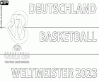 Het Duitse herenbasketbalteam is de nieuwe FIBA-wereldkampioen 2023. Duitsland versloeg Servië in de finale met 83-77. Dennis Schröder is de MVP van het toernooi en Franz Wagner is gekozen tot MVP van de finale