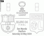 De UEFA Women's Champions League-finale 2023-2024 tussen FC Barcelona en Olympique Lyon, zaterdag 25 mei 2024, in het San Mamés-stadion in Bilbo - Bilbao, Euskadi of Baskenland, Spanje