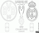 Borussia Dortmund en Real Madrid schitteren in de UEFA Champions League-finale 2023-2024 op zaterdag 1 juni 2024 in het Wembley Stadium, Londen, Engeland