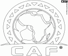 CAF-logo, de Confederatie van Afrikaans Voetbal, in het Engels Confederation of African Football. CAF is de confederatie van nationale voetbalbonden in Afrika. Het hoofdkantoor is gevestigd in 6 oktober, net buiten Caïro, Egypte