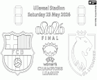 FC Barcelona - OL Lyonnes, finale 2026 kleurplaat