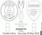 PSG vs Arsenal, finale 2025-2026 kleurplaat