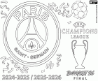 PSG, x2 Champions League 2026 kampioenen kleurplaat