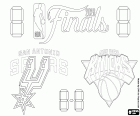 Spurs - Knicks, NBA Finals 2026 kleurplaat