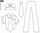 Vliegtuigpilootuniform kleurplaat
