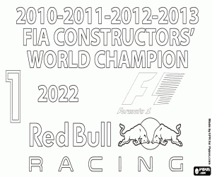 Red Bull Racing, F1-kampioen van 2022 kleurplaat