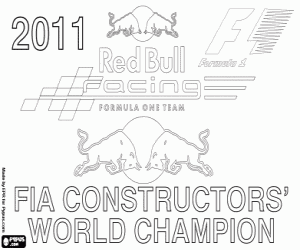 Red Bull Racing, kampioen F1 2011 kleurplaat
