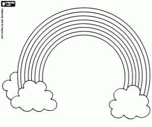 Regenboog kleurplaat