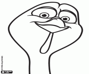 Reggie de kalkoen kleurplaat