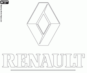 Renault, oude embleem kleurplaat
