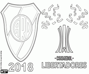 River Plate, kampioen Libertadores 2018 kleurplaat